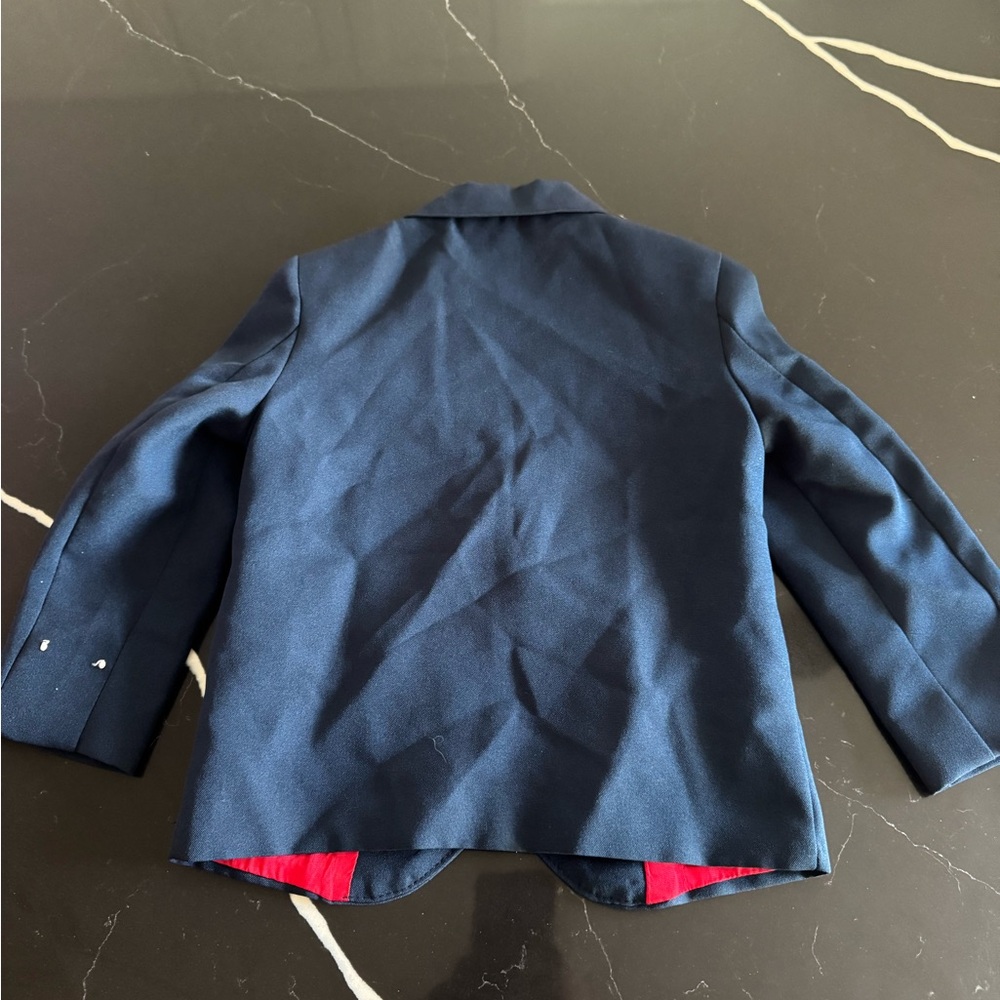 Navy Blue Kids Blazer with‎ Red Lining - Picture 6 of 8